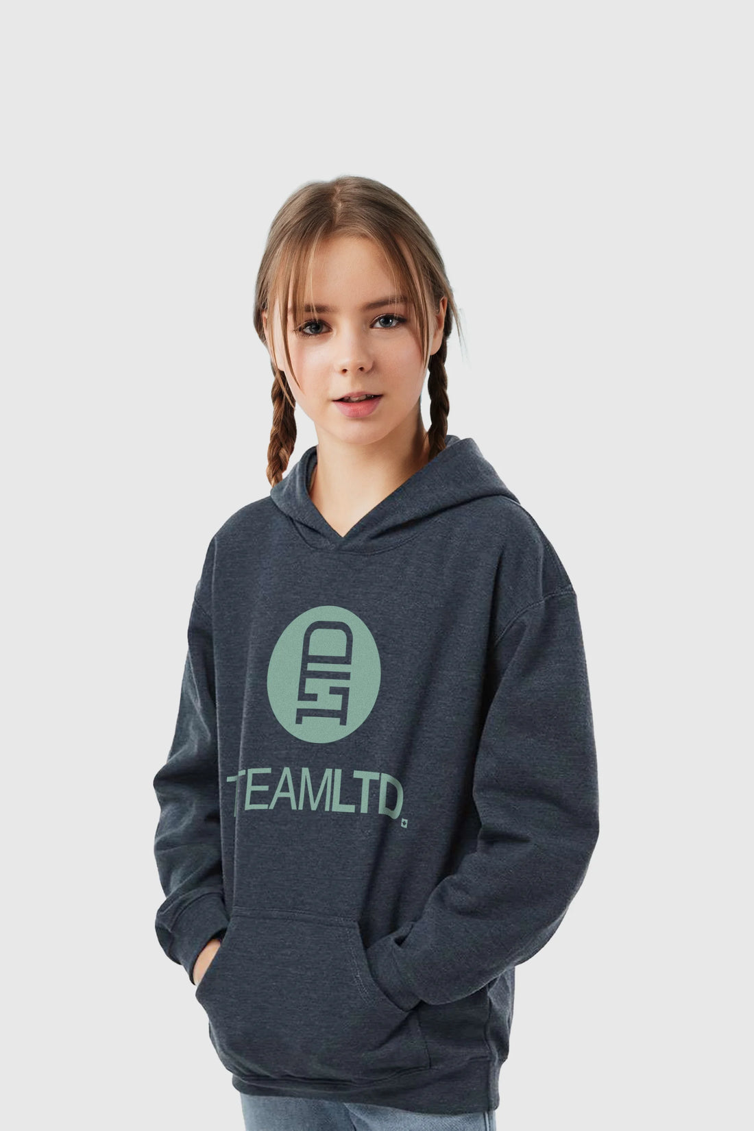Youth Heather Navy Classic Hoodie